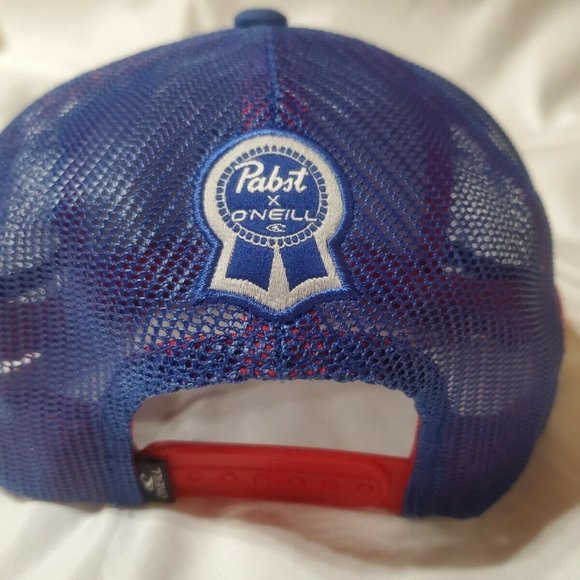 Pabst O'Neil Blue Mesh Trucker Hat Cap Snapback - Picture 3 of 8